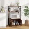 Costway 3-Tier Kitchen Baker’s Rack with Cabinet 2 Open Shelves 10 S-Shaped Hooks